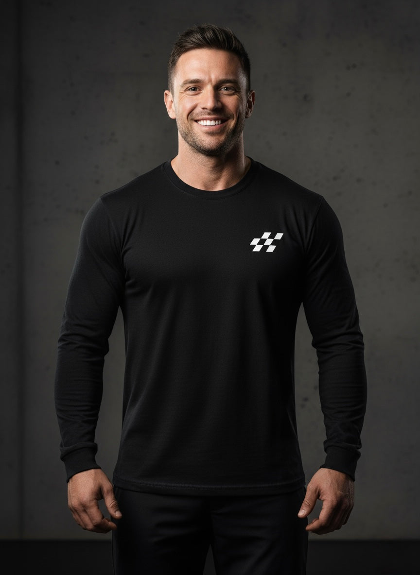 Sueded Long Sleeve Crew