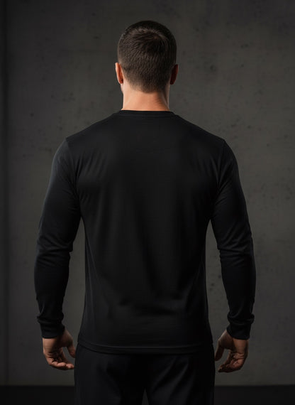 Sueded Long Sleeve Crew