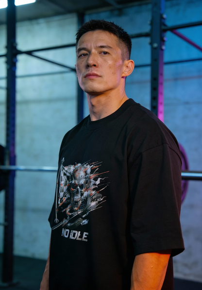 NO IDLE OVERSIZED TEE